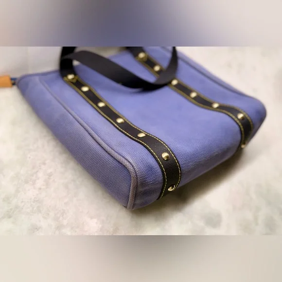 SOLD LOUIS VUITTON Y2K Vintage 2006 Blue Canvas Antigua Cabas - Picture 8 of 16